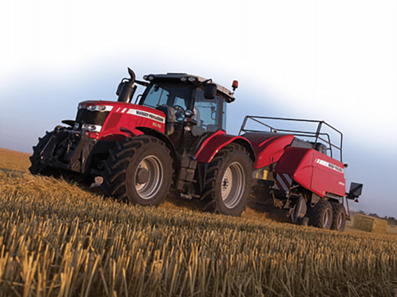 Massey Ferguson Baler in Action